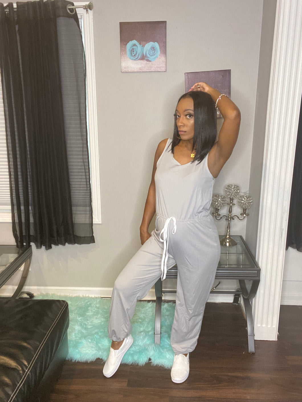 Rockin' Out Grey Jumpsuit