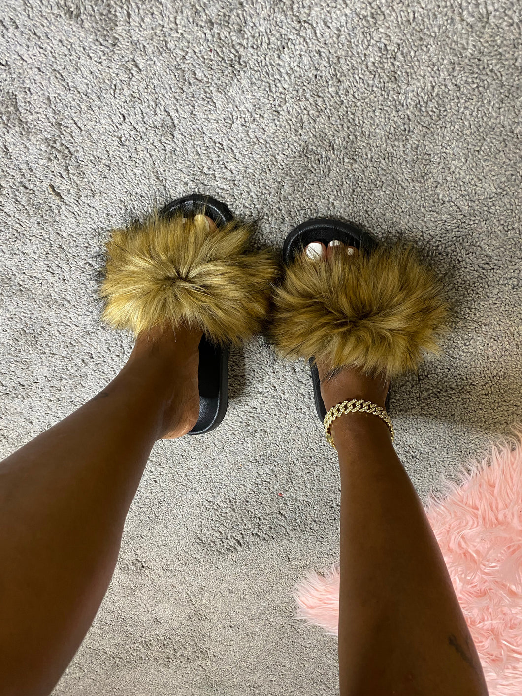 Brown Sugar Fur Slides