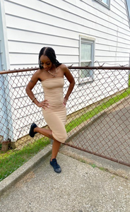 Tighten Up Dress - Khaki